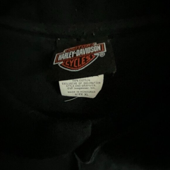 Harley Davidson Embroidered Lethbridge Polo Golf Men’s Shirt Black Cotton Sz XL - Picture 5 of 7
